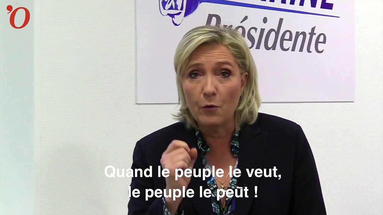 Présidentielle 2017 : l’appel de Marine Le Pen...