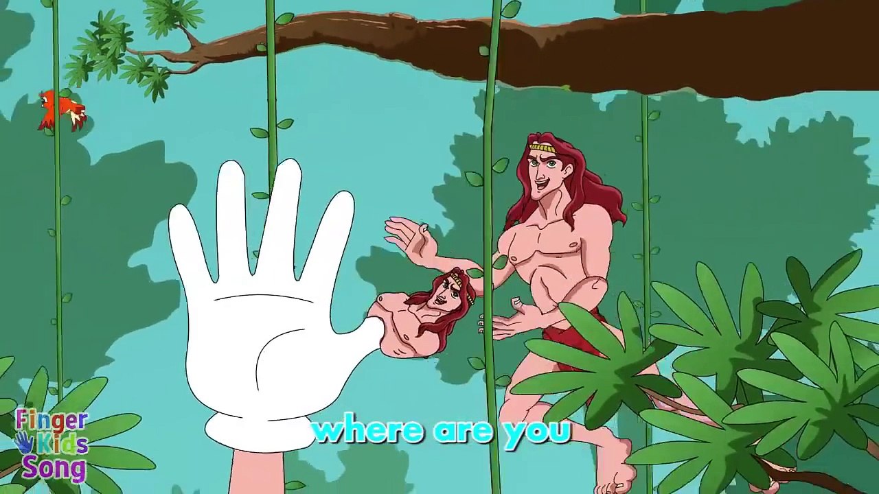 TARZAN Finger Family Nursery Rhyme | Parody Finger Kids Song
