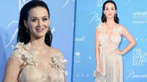 Katy Perry In See-Through Gown With Orlando Bloom | Princess Elsa Frozen