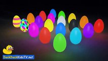 Learn to Counting Numbers 1 to 20 with 3D Train Glowing Eggs 123 Surprise