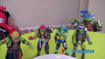 Teenage Mutant Ninja Turtles Pizza War Giant Leonardo Mutation Play Set Play doh Kids Video