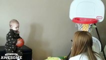 PEOPLE ARE AWESOME 2016 HD - Little kid sinks consecutive basketball shots