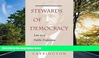 FAVORIT BOOK Stewards Of Democracy: Law As Public Profession (New Perspectives on Law, Culture,