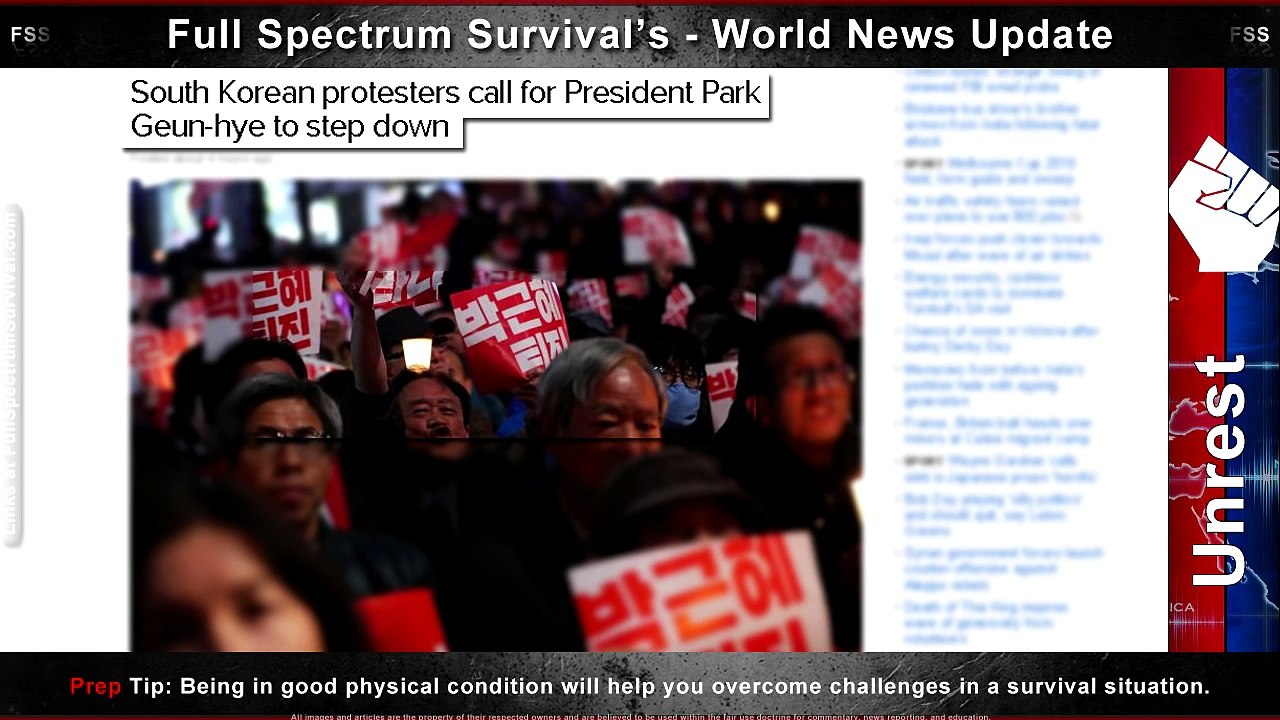 Riots To Remove SK President - Western Civil War - New Body Scanners - FSS World News Update