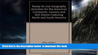 Pre Order Ready-To-Use Geography Activities for the American Continents: Lessons and Skill Sheets