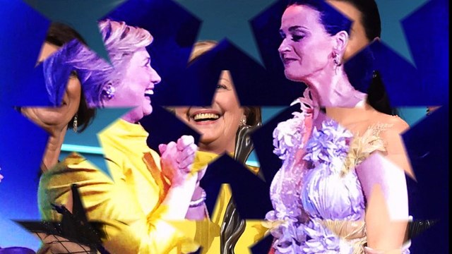 Katy Perry got her first Humanitarian Award 2016 From Hands of Hillary Clinton
