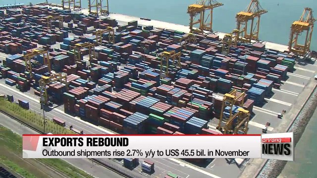 S. Korea's exports rebound in November