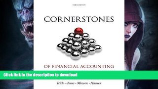 GET PDF  Bundle: Cornerstones of Financial Accounting, Loose-Leaf Version (with 2011 Annual