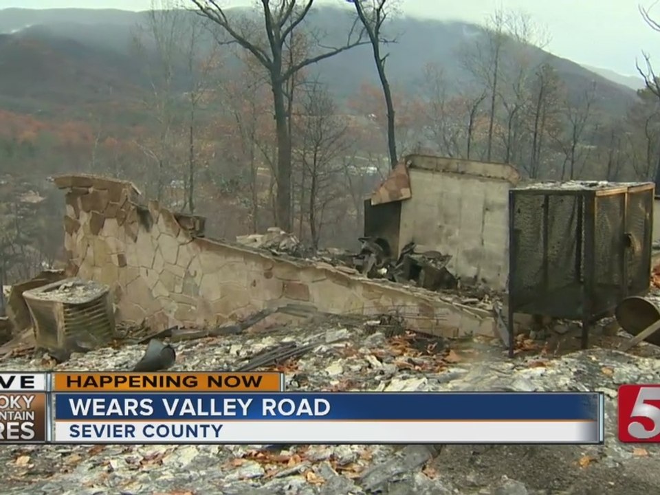 Structures In Wears Valley Destroyed In Wildfire