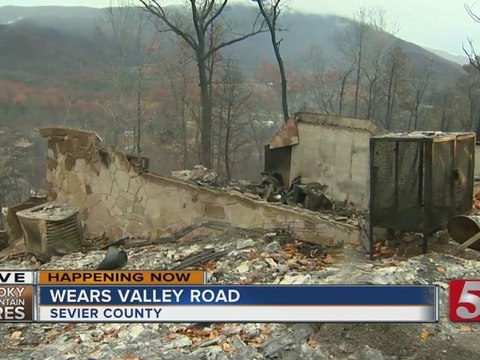 Structures In Wears Valley Destroyed In Wildfire
