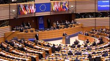 خطاب رئيس الجمهورية الباجي قايد السبسي أمام أعضاء البرلمان الأوروبي ببروكسال