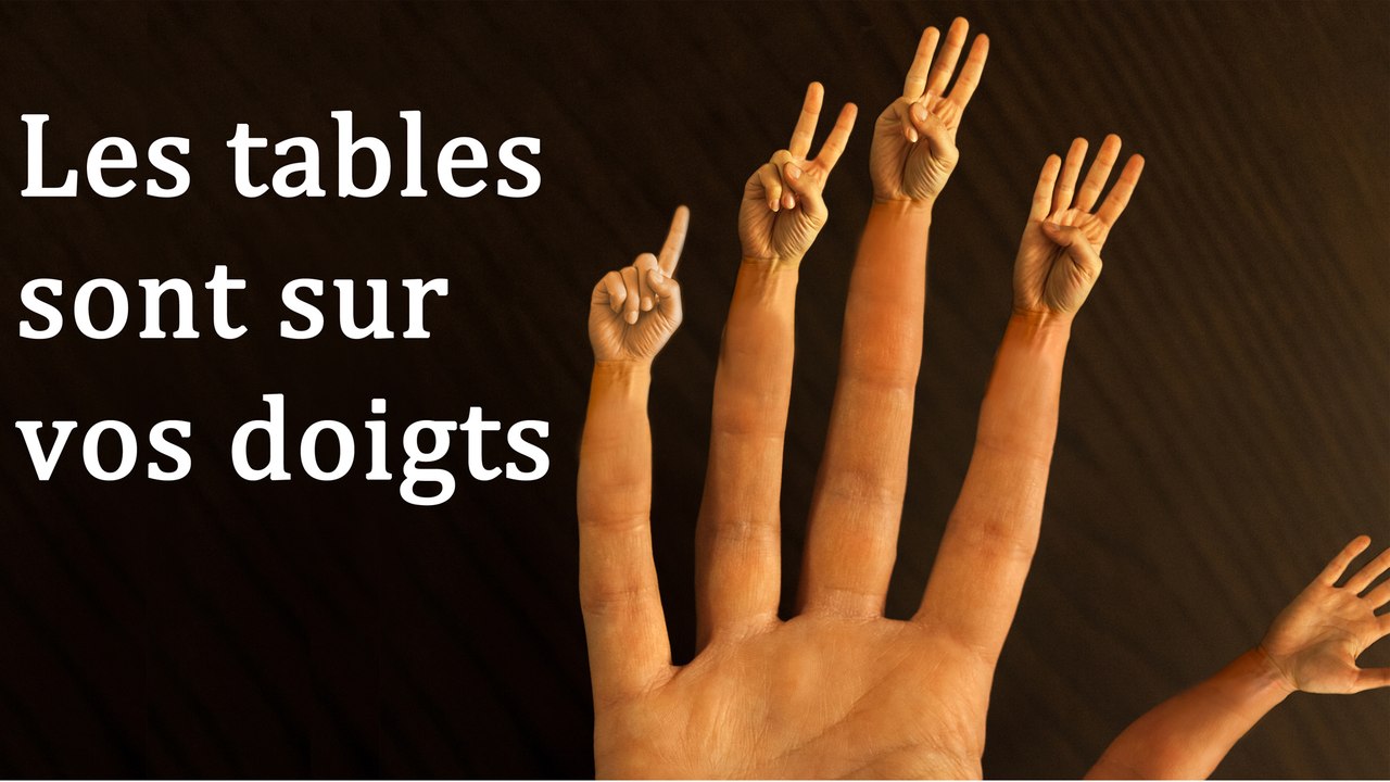 Les tables de multiplication sont sur vos doigts !