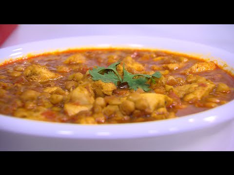 دجاج بالطماطم و الحمص | نجلاء الشرشابي