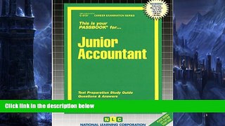 Pre Order Junior Accountant(Passbooks) (Career Examination Ser : Cs-27) Jack Rudman On CD