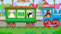 ТРИ МЕДВЕДЯ - ПОЕЗД - Веселая развивающая песенка мультик про поезда и вагоны для детей малышей