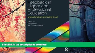 FAVORIT BOOK Feedback in Higher and Professional Education: Understanding it and doing it well