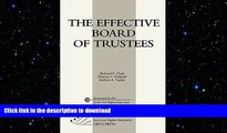 FAVORIT BOOK The Effective Board Of Trustees: (American Council on Education Oryx Press Series on