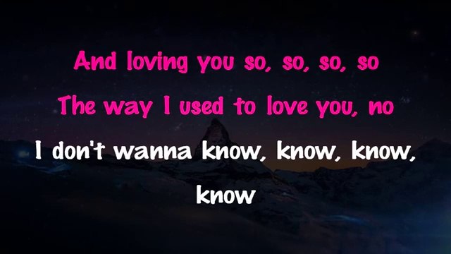 Maroon 5 feat Kendrick Lamar - Don't wanna know KARAOKE / INSTRUMENTAL