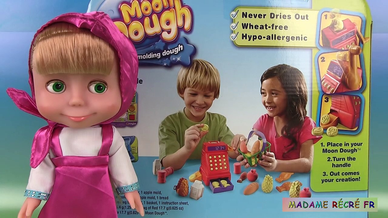 Moon Dough Pâte à modeler Supermarché Grocery Store Playset avec Masha en caissière