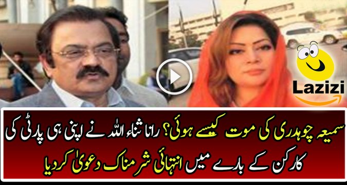 Rana Sana Ullah statement on Samia Ch murders