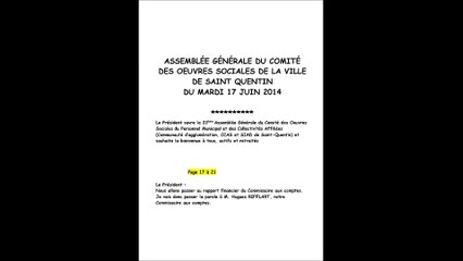 Le Commissaire aux comptes URSSAF COS SAINT QUENTIN Association loi 1901