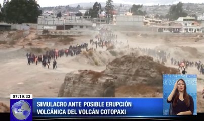 Simulacro ante posible erupción volcánica del Cotopaxi