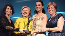Hillary Clinton Makes Surprise Appearance to Honor Katy Perry
