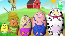 Surprise Eggs Animals Dolls With Funny Animal Characters - Learn Sizes, Sound Animals for Kids