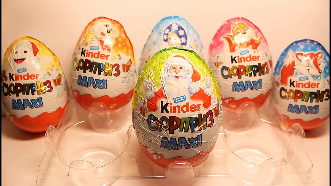 Большие новогодние яйца Kinder Surprise MAXI Снежные монстры 2016, Киндер Сюрприз
