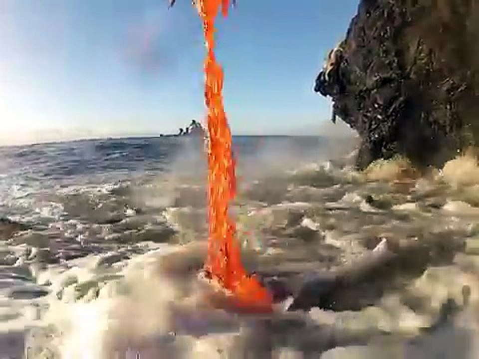 That's what happens when lava meets the sea water -