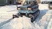 Man Creates 'Soviet Snowplough' from Classic Lada Car Chassis