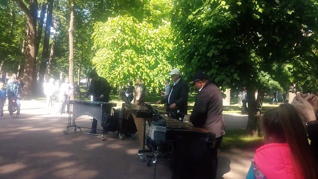 Russia. St. Petersburg. Peterhof. Musicians.