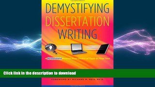 READ THE NEW BOOK Demystifying Dissertation Writing: A Streamlined Process from Choice of Topic to