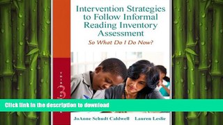 FAVORIT BOOK Intervention Strategies to Follow Informal Reading Inventory Assessment: So What Do I