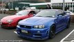 Nissan Skyline R34 GTR Tunée + Toyota Supra Tunée