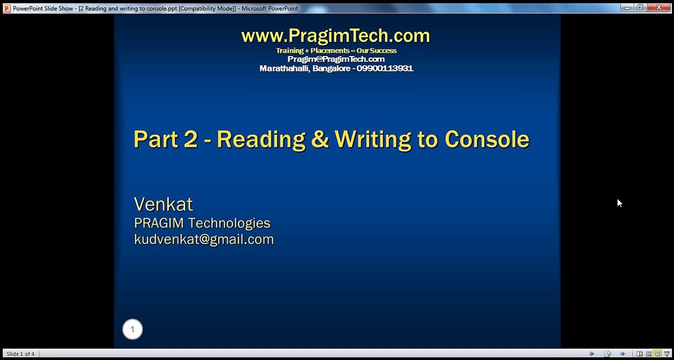 Part 2 - C# Tutorial - Reading and writing to a console.avi