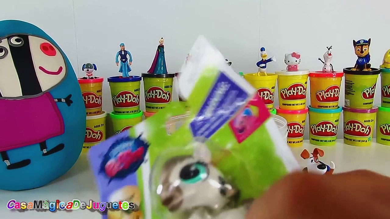 Huevos Sorpresa Gigantes de Peppa Pig y Zoe Cebra de Plastilina Play Doh en Español
