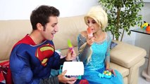 Frozen Elsa EATS SURPRISE EGGS FROM A TOILET! w/ Spiderman Joker Maleficent Bad Baby Superhero IRL