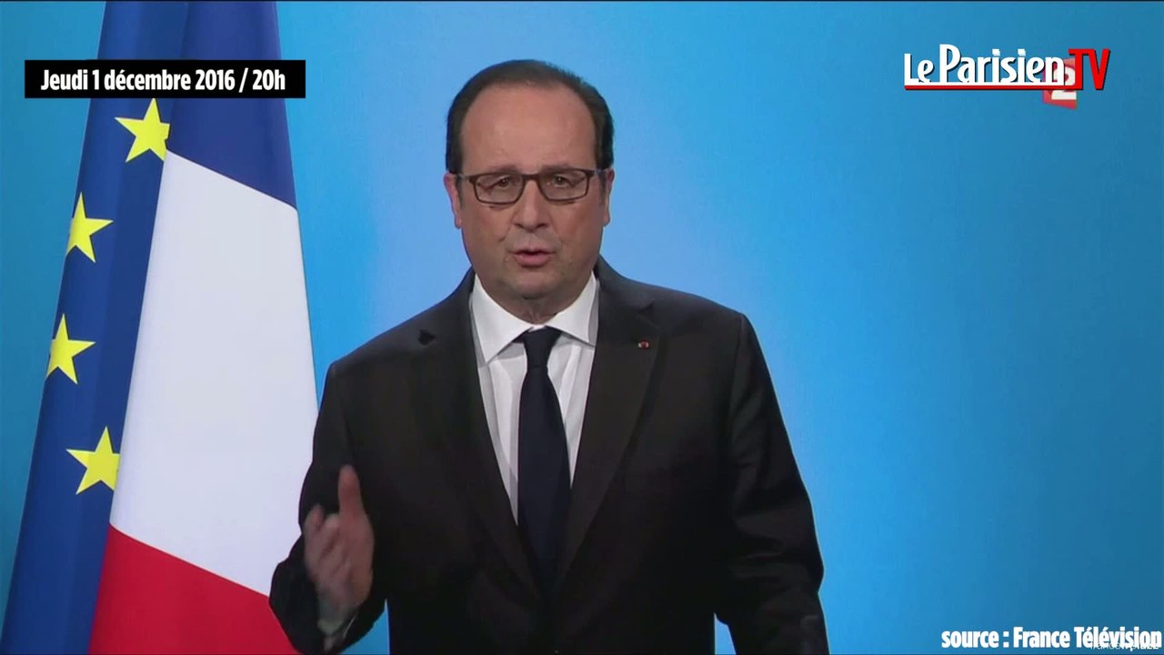 François Hollande : "J'ai décidé de ne pas être candidat à l'élection présidentielle"