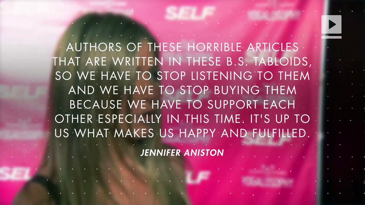 Jennifer Aniston blasts 'horrible' tabloids, tells women to 'stop buying them'