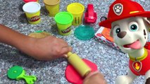 Paw Patrol Marshall Eats PLAY DOH PIZZA Fun Learning Video for TODDLERS PRESCHOOL KIDS Learn Color