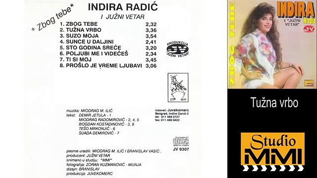 Indira Radic i Juzni Vetar - Tuzna vrbo (Audio 1993)