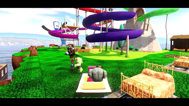 Мультик Игра для детей Приключения Серый Халк и Человек Паук Детские песенки