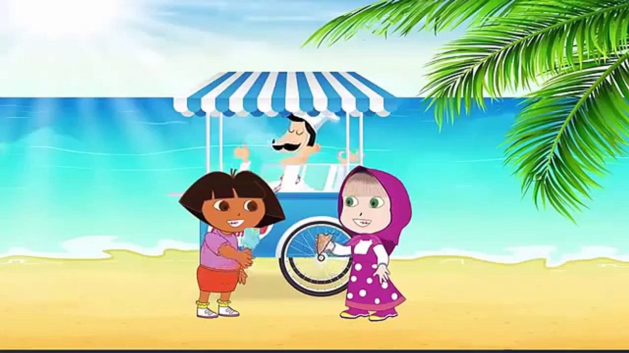 Masha And Dora Dinosaur Paw Patrol Funny Story Finger Family Nursery Rhymes #Jonat
