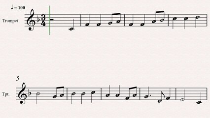 Trumpet Christmas Sheet Music: Away In A Manger