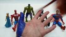 SuperHeroes Finger Family Song Spiderman Hulk Frozen Elsa Finger Family Nursery Rhymes Kids Songs
