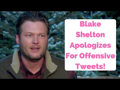 Blake Shelton Angers Fans, Apologizes For Offensive Tweets!