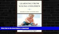 Best books  Learning from Young Children: Research in Early Childhood Music online to buy