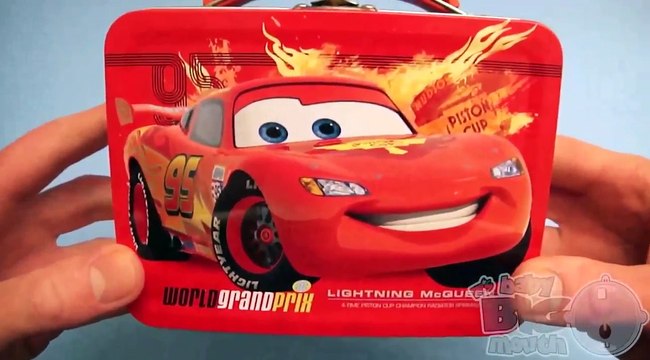 Opening Kinder Surprise Eggs Lunchbox! Surprise Eggs Disney Collector! Disney Pixar Cars Edition!