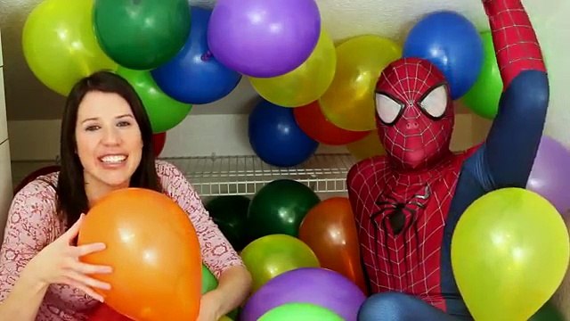 BALLOON POP CHALLENGE Surprise Toys inside a FULL ROOM of Balloons DisneyCarToys vs Spiderman